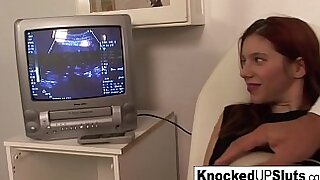 Knocked up redhead sucks and fucks in the doctors office