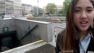 BITCHES ABROAD - Squirting Oriental teen tourist May Thai gets fucked POV